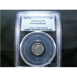 1917C 5¢ PCGS AU55 mostly brilliant.