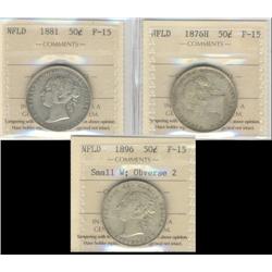 Newfoundland  50 cents  1876H, 1881 and