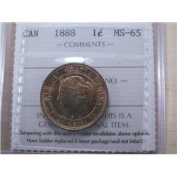 1888 ICCS MS65RedPQ, 90% red lustre, ex