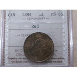 1894  ICCS MS65Red  85% red lustre. A n