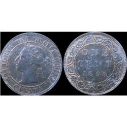 1898H ICCS MS62RB 30% red lustre.