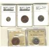 Image 1 : Lot of 5 pieces including a 1916 1¢ ICC