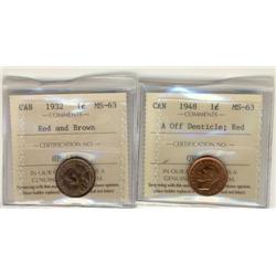 1932 RB and 1948 Red  A off Dent. Both 