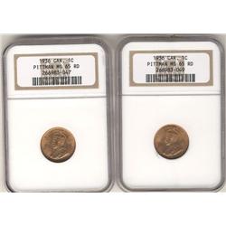 A nice pair of 1936 both graded NGC MS6