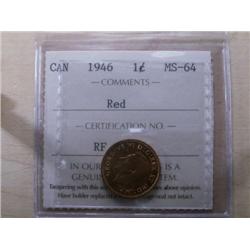 1946 ICCS MS64Red Full wine red. A nice