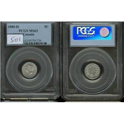 1880H PCGS MS63  Brilliant with flashy 