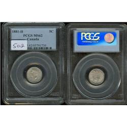 1881H PCGS MS62  Brilliant with lots of
