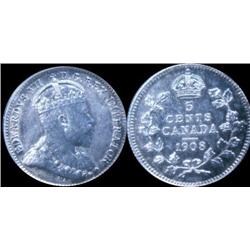 1908 Large 8  ICCS AU55  mostly brillia