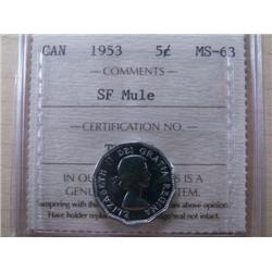 1953 SF, FAR MULE  ICCS MS63PQ  Well st