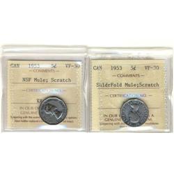 A nice pair of both 1953 SF and NSF MUL