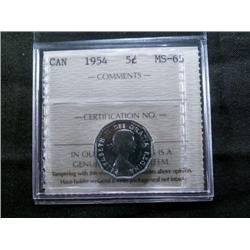 1954 ICCS MS65 well struck with full lu