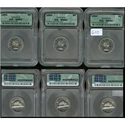 Lot of 3 pieces. 1964 XWL  ICG MS64  A 