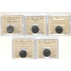 Lot of 5 high grade modern pieces inclu