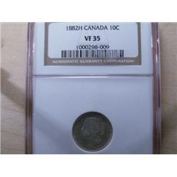 1882H NGC VF35 mostly brilliant. A nice