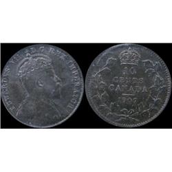 1907 ICCS MS64PQ. Gold and green tones 