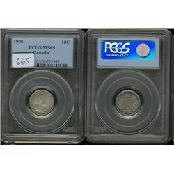 1908  PCGS MS65PQ+  Amazingly toned! A 