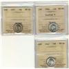 Image 1 : Lot of 3 ICCS graded coins including an