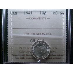 1941 ICCS MS64 Brilliant with frosty lu