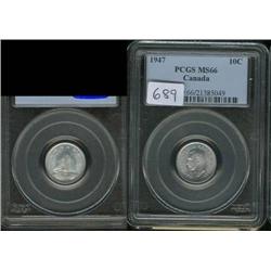 1947  PCGS MS66.  Full white lustre. A 