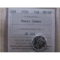 1956 ICCS MS65 Heavy Cameo. Full lustre