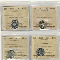 1962, 1963, 1964 and 1968 Silver All IC