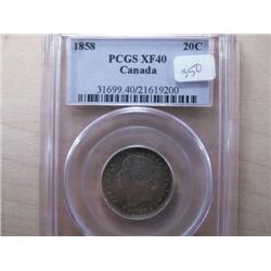 1858 PCGS EF40 nicely toned but a bit w