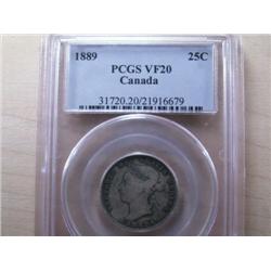 1889 PCGS VF20 medim tone, agressively 