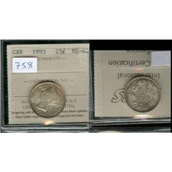 1893  ICCS MS64PQ. Light golden tones o