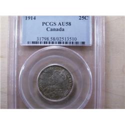 1914  PCGS AU58 lightly toned. A better