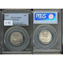 1927  PCGS MS65PQ. Brilliant with full 
