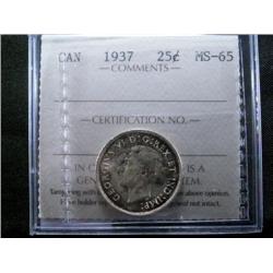 1937 ICCS MS65.  Nicely toned Gem examp