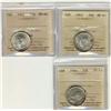 Image 1 : A nice trio of ICCS graded coins. 1942,