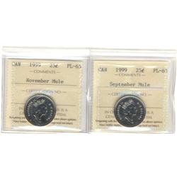 A lovely pair of 1999 September and Nov