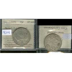 1870 No LCW  ICCS EF40. Rare this nice.