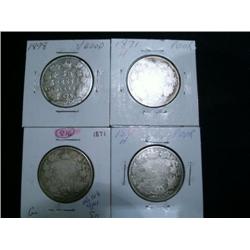 1871, 1871H, 1881H, 1898.  Lot of 4 Vic