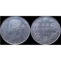 1872H   PCGS AU50 brilliant with lots o