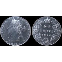 1898 50¢ ICCS AU50  Brilliant with ligh