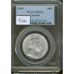 1909  PCGS MS63.  Blast white with full