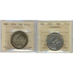 1911 and 1914 both ICCS F15. Two nice s