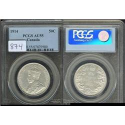 1914 PCGS AU55  Brilliant with lots of 