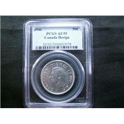 1946 Design  PCGS AU55 mostly brilliant