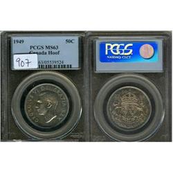 1949 Hoof PCGS MS63 Brilliant and lustr