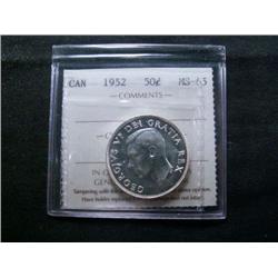 1952 ICCS MS65 Blast white with full lu