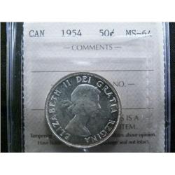 1954 ICCS MS64 mostly brilliant with fu