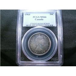1964 PCGS MS66  Beautiful toning and qu