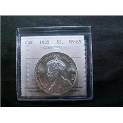 1935  ICCS MS65. Brilliant with full lu