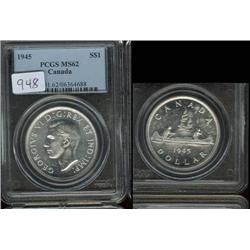 1945 PCGS MS62  Brilliant with lots of 