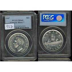 1947 Blunt 7  PCGS MS65 Fully white and