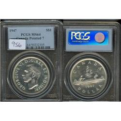 1947 Pointed 4 x HP PCGS MS64. Mostly b