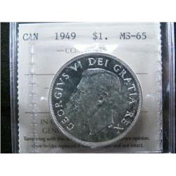 1949 ICCS MS65 Brilliant with full lust